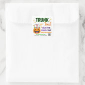 Sticker Carré Tronc ou traitement Halloween QR Code traitement (Sac)