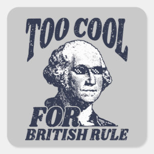 Sticker Carré Trop Cool Pour La Règle Bleue