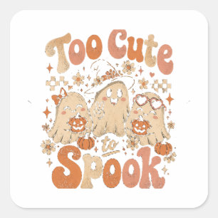 Sticker Carré Trop Mignon pour Faire Peur