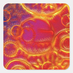Sticker Carré Tropical Chic Classy Mod Beach