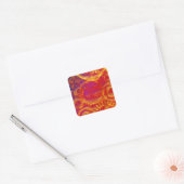 Sticker Carré Tropical Chic Classy Mod Beach (Enveloppe)