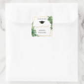 Sticker Carré Tropical Greenery Graduation Or Faveur géométrique (Sac)