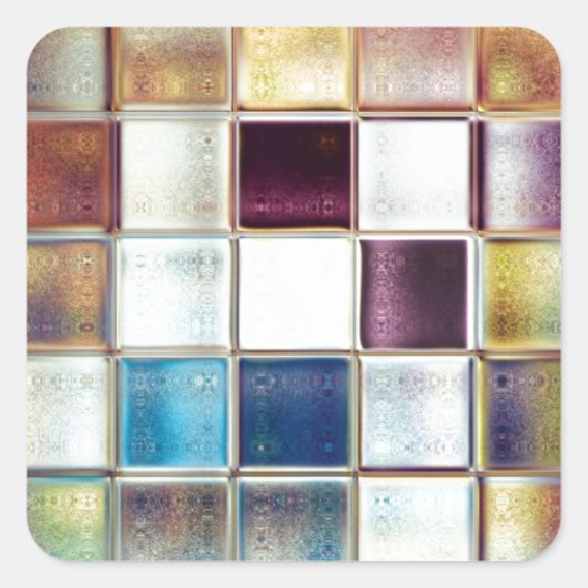 Sticker Carré Tropical Memories Mosaic Tile (Devant)