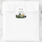 Sticker Carré Tropical Palm Leaf Gold 4 (Sac)