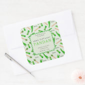 Sticker Carré Tropical Pandan Leaf Reed Diffuser Label (Enveloppe)