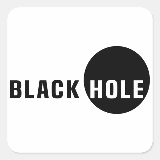 Sticker Carré Trou noir (Devant)