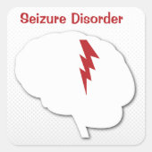 Sticker Carré Trouble de saisie d'alerte Médicale (Devant)