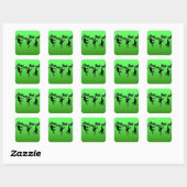 Sticker Carré Troupe de singes (Feuille)