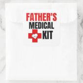 Sticker Carré Trousse médicale père (Sac)