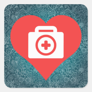 Sticker Carré Trousses de premiers soins cool Picto