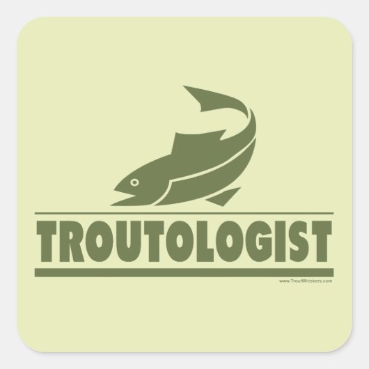 Sticker Carré Trout fishing (Devant)