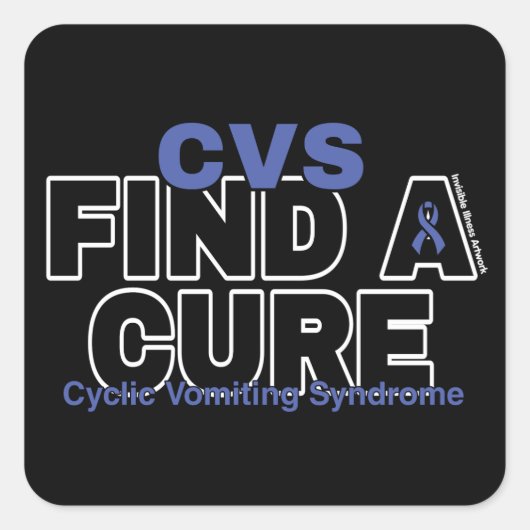 STICKER CARRÉ TROUVER UN CURE/BOLD...CVS (Devant)