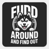 Sticker Carré Trouvez des fonds et découvrez (Devant)