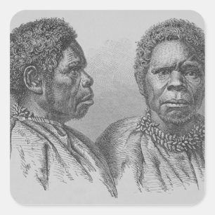 Sticker Carré Truganina, la dernière femme tasmanienne