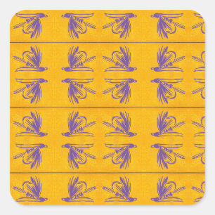 Sticker Carré Truite, basse et crappie trois poissons favoris