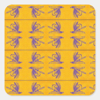 Sticker Carré Truite, basse et crappie trois poissons favoris