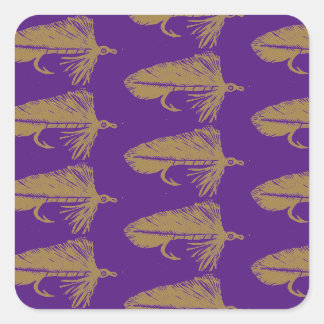 Sticker Carré Truite, basse et crappie trois poissons favoris