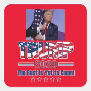 Sticker Carré Trump 2020 Le meilleur est encore à venir