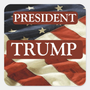STICKER CARRÉ TRUMP 2024