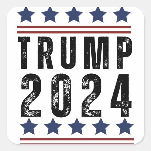 Sticker Carré Trump 2024 (Devant)