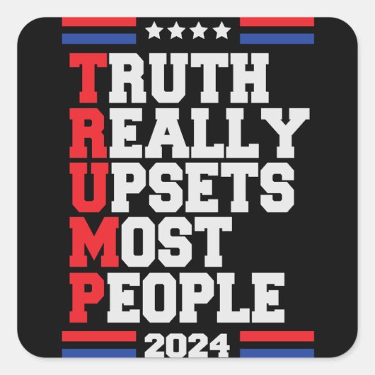 Sticker Carré Trump 2024 (Devant)