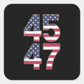 Sticker Carré Trump 2024 45 47 (Devant)