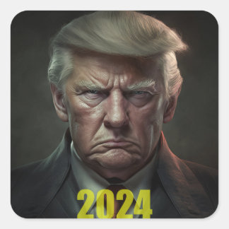 Sticker Carré Trump 2024 : Le Tour de la Revanche commence