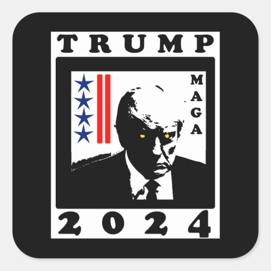 STICKER CARRÉ TRUMP 2024 RWB (Devant)
