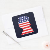 Sticker Carré Trump 2024 Silhouette (Enveloppe)