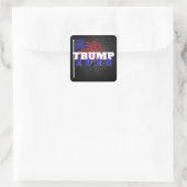 Sticker Carré TRUMP 2028 avec drapeau américain (Sac)