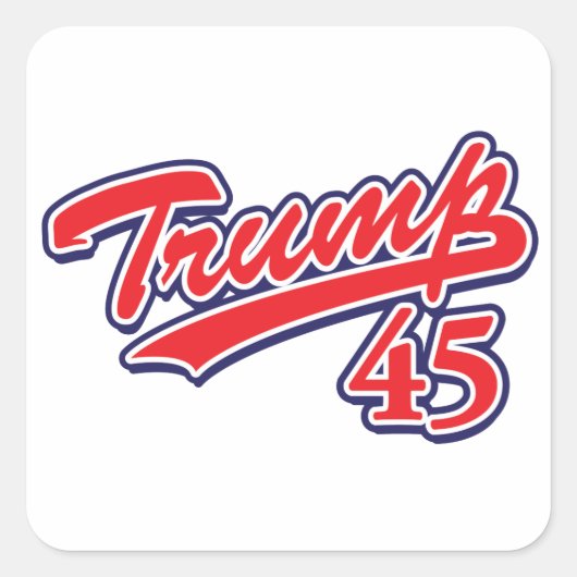 Sticker Carré Trump-45-RED (Devant)
