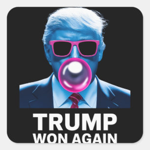 Sticker Carré Trump a encore gagné Élection Vote Président 47e 2