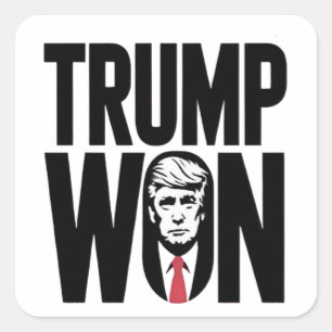 Sticker Carré Trump a gagné Trump Vance Élection Président Disco