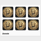 Sticker Carré TRUMP CGI Collectif Gold Art-Coin Doubloon (Feuille)