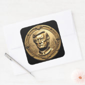 Sticker Carré TRUMP CGI Collectif Gold Art-Coin Doubloon (Enveloppe)