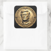 Sticker Carré TRUMP CGI Collectif Gold Art-Coin Doubloon (Sac)