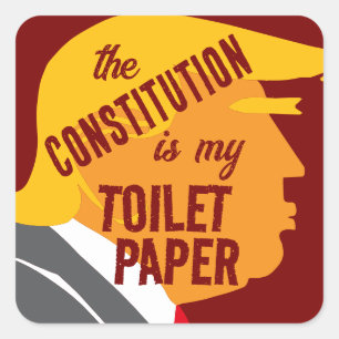 Sticker Carré Trump déteste la Constitution