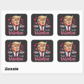 Sticker Carré Trump est le président de la Saint Valentin (Feuille)