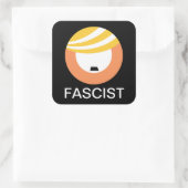 Sticker Carré Trump est un fasciste (Sac)