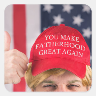 Sticker Carré Trump et la paternité