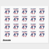 Sticker Carré Trump Force 47 (Feuille)
