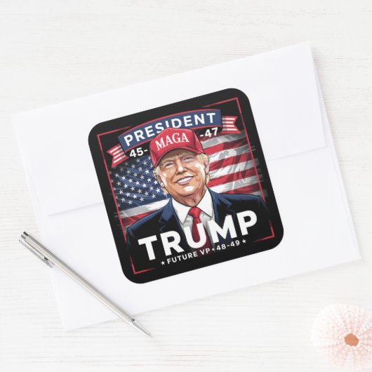 Sticker Carré Trump Future VP 48-49 (Enveloppe)