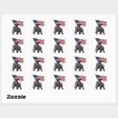 Sticker Carré Trump riding Elephant (Feuille)