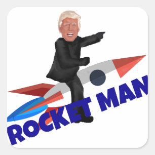 Sticker Carré Trump se lance dans une ruée vers le haut