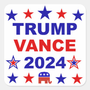 Sticker Carré Trump Vance 2024