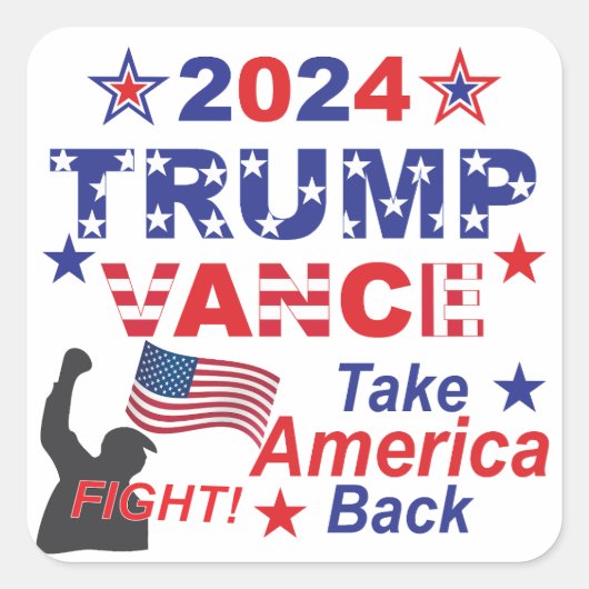STICKER CARRÉ TRUMP VANCE 2024 (Devant)