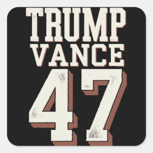 Sticker Carré Trump Vance Président Vintage Trump Gagne