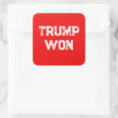 STICKER CARRÉ TRUMP WON (Sac)