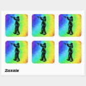 Sticker Carré Trumpet New York Boogie Nights Rainbow (Feuille)
