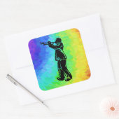 Sticker Carré Trumpet New York Boogie Nights Rainbow (Enveloppe)